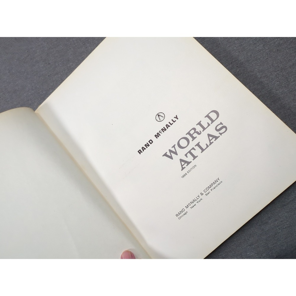 1966 Rand McNally World Atlas Imperial Edition Large Vintage Hardcover Decor - Picture 4 of 16